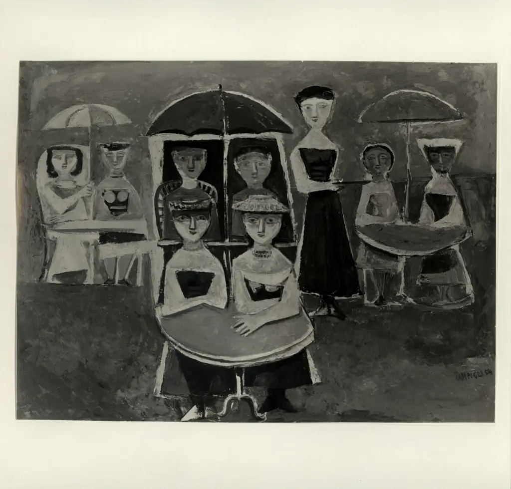 Giacomelli , Campigli, Massimo - sec. XX - Donne al tavolino , fronte