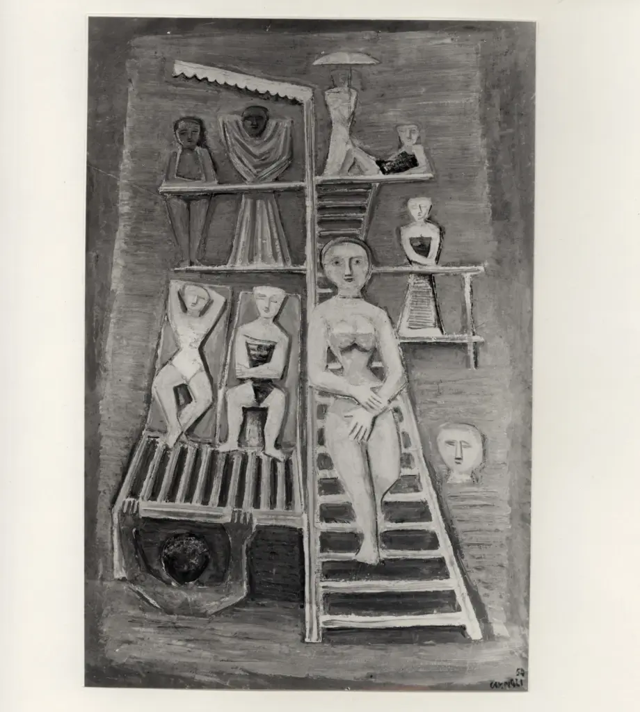 Anonimo , Campigli, Massimo - sec. XX - Il trampolino , fronte