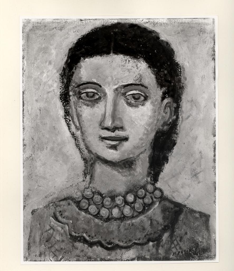 Anonimo , Campigli, Massimo - sec. XX - Testa di donna con collana , fronte