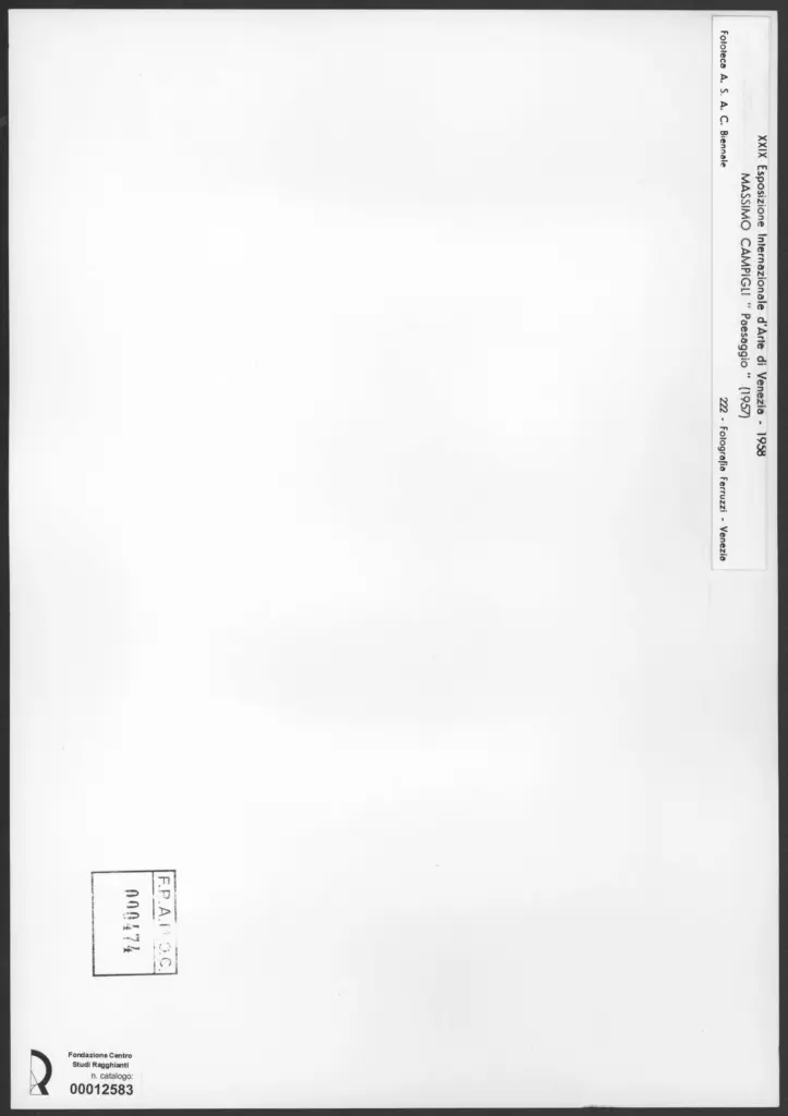 Fotografia Ferruzzi , Campigli, Massimo - sec. XX - Paesaggio , retro