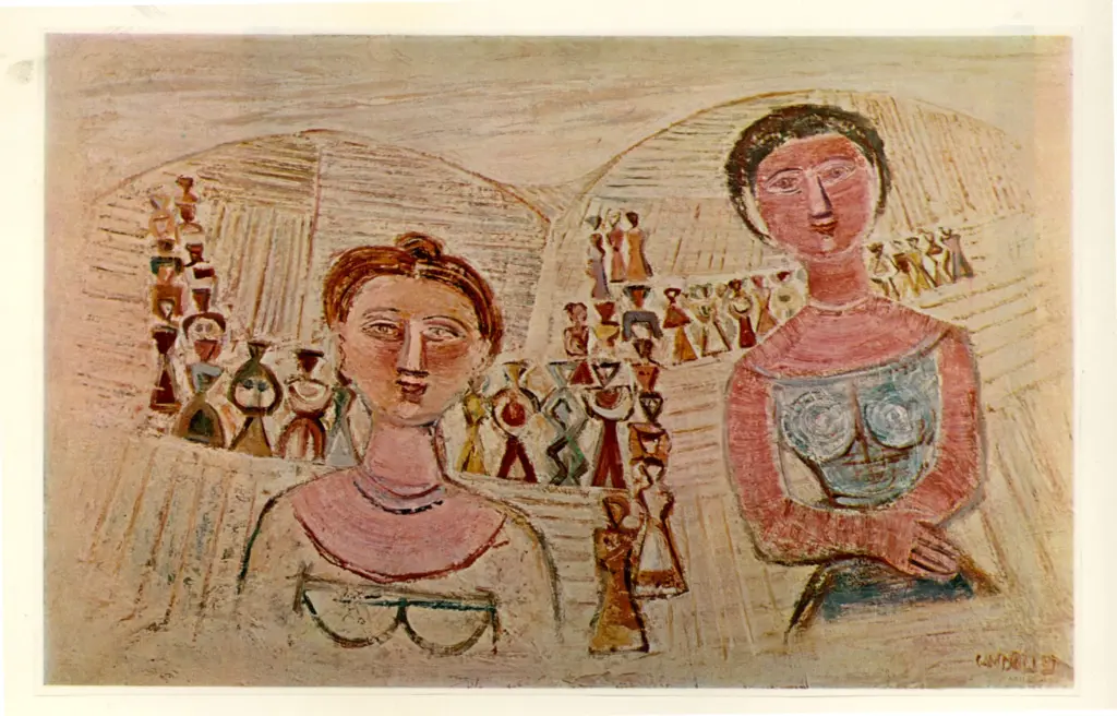 Anonimo , Campigli, Massimo - sec. XX - Donne nei campi , fronte