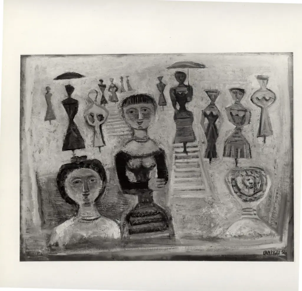 Giacomelli , Campigli, Massimo - sec. XX - Passeggiata , fronte