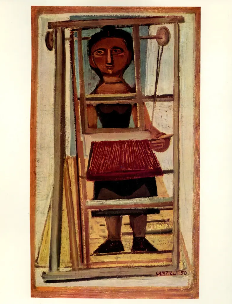 Campigli, Massimo - sec. XX - Tessitrice , fronte