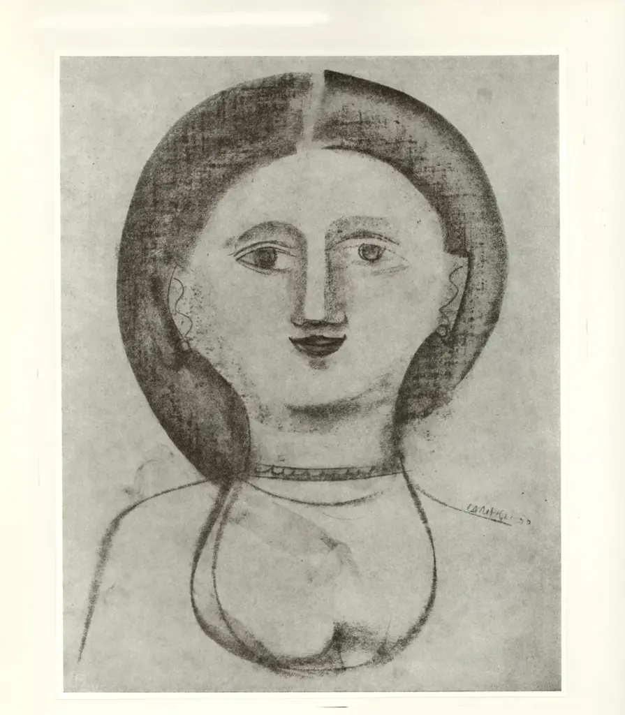 Anonimo , Campigli, Massimo - sec. XX - Testa , fronte