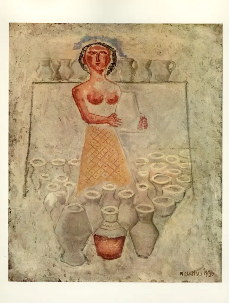 Anonimo , Campigli, Massimo - sec. XX - Mercato di vasi , fronte