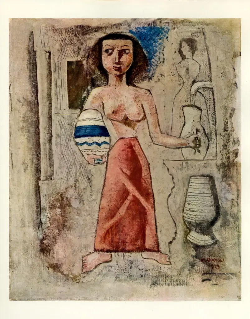 Anonimo , Campigli, Massimo - sec. XX - Donna alla fontana , fronte