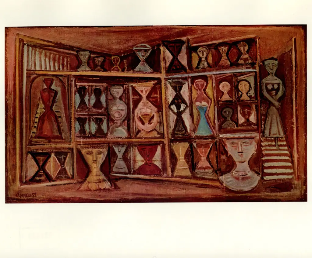 Anonimo , Campigli, Massimo - sec. XX - Vetrine , fronte