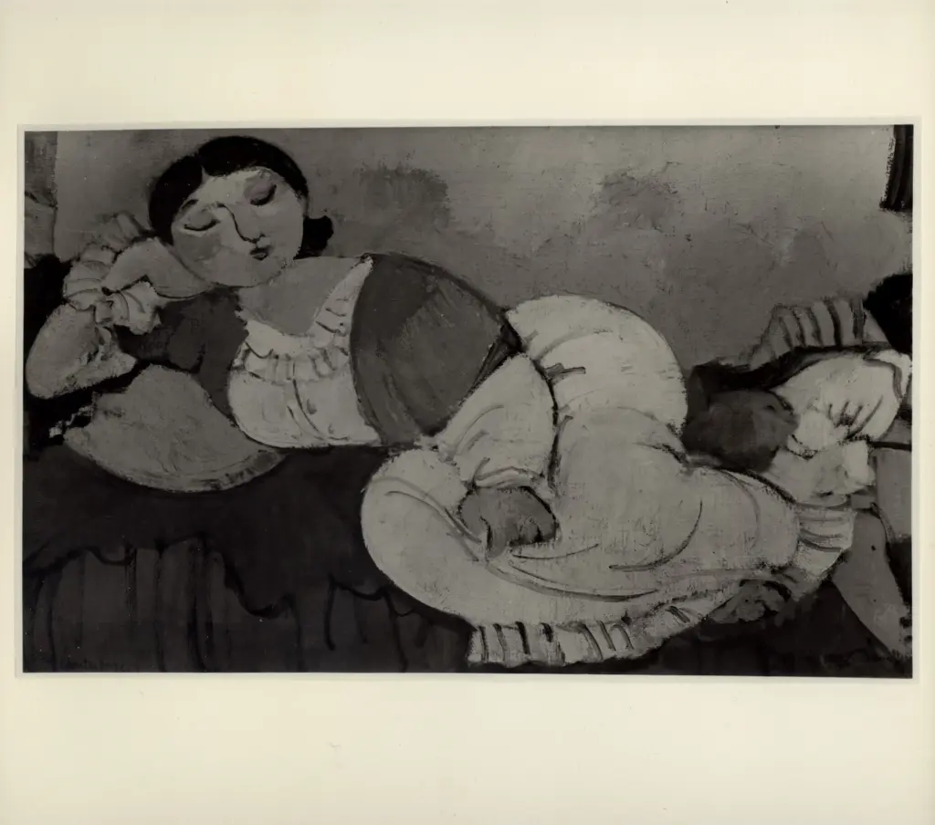 Giacomelli , Cantatore, Domenico - sec. XX - Ragazza sdraiata , fronte