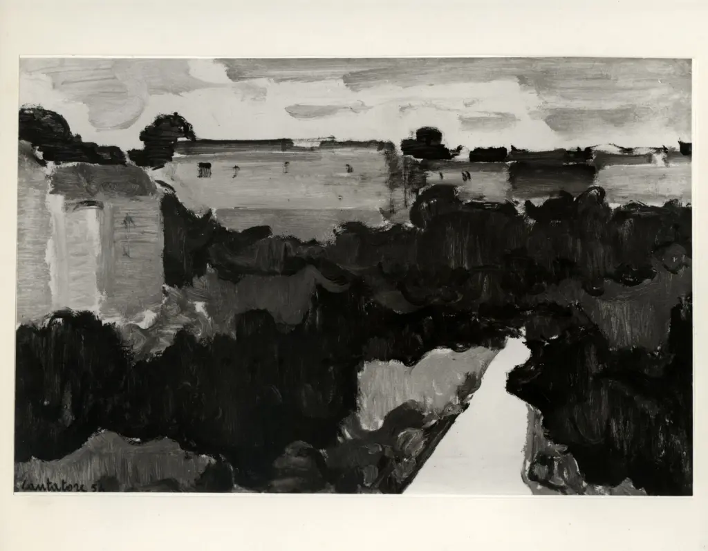 Giacomelli , Cantatore, Domenico - sec. XX - Paesaggio , fronte