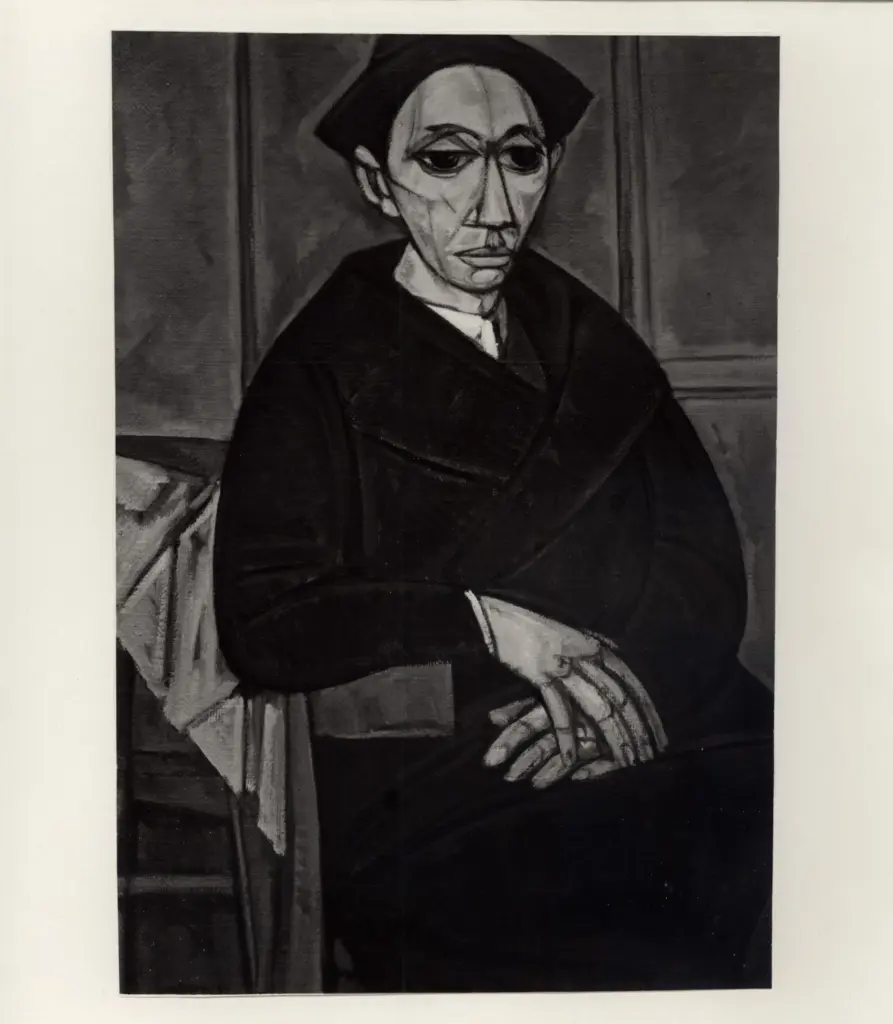 Giacomelli , Cantatore, Domenico - sec. XX - Uomo seduto , fronte