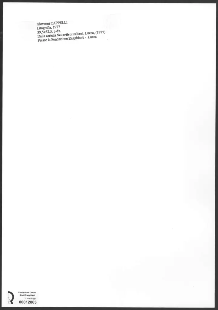 Anonimo , Cappelli, Giovanni - sec. XX - Paesaggio , retro