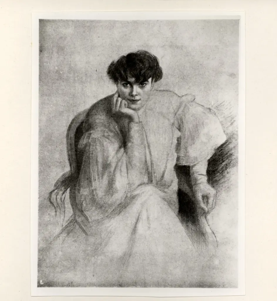 Cappiello, Leonetto , Mademoiselle F. - Ritratto - Vita d'Arte 1909 (P. Mirciattelli)