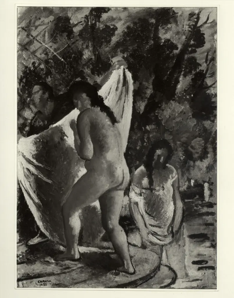 Anonimo , Carena, Felice - sec. XX - Donne al bagno , fronte