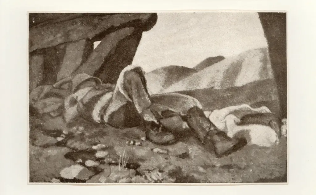 Anonimo , Carena, Felice - sec. XX - Bozzetto per uomo sdraiato , fronte