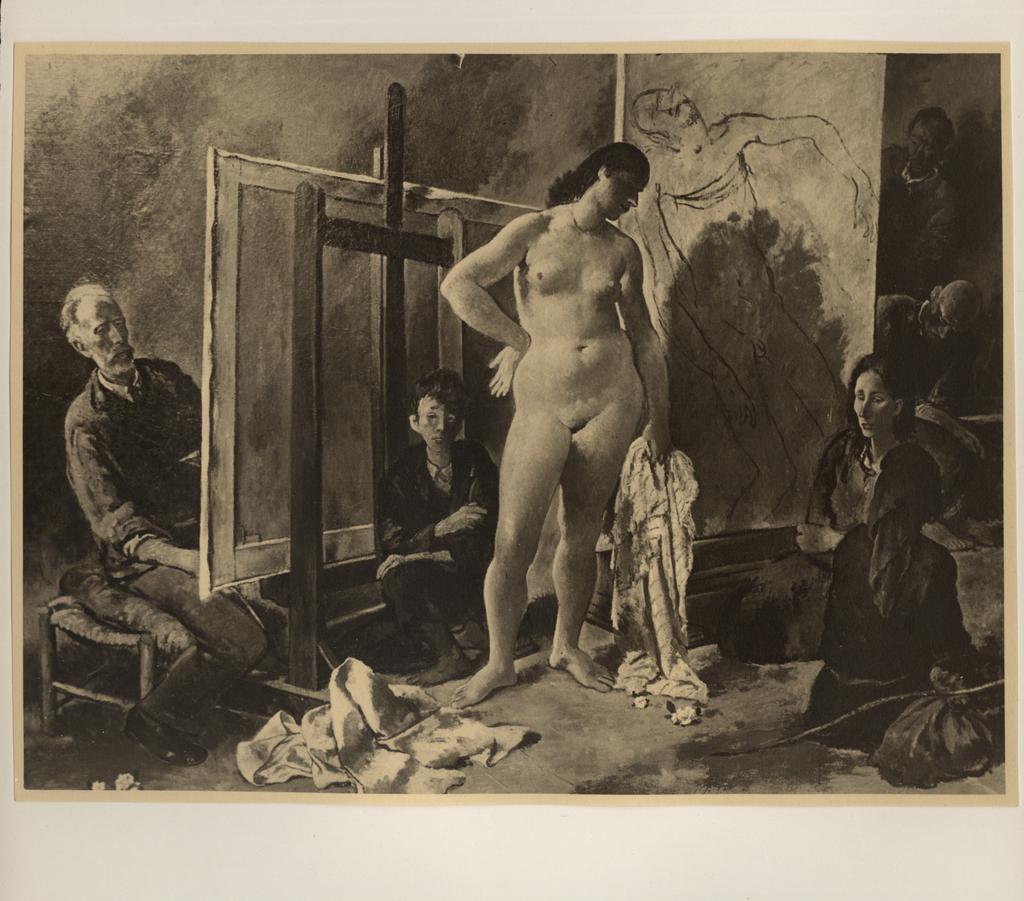 Anonimo , Carena, Felice - sec. XX - Modella nello studio , fronte