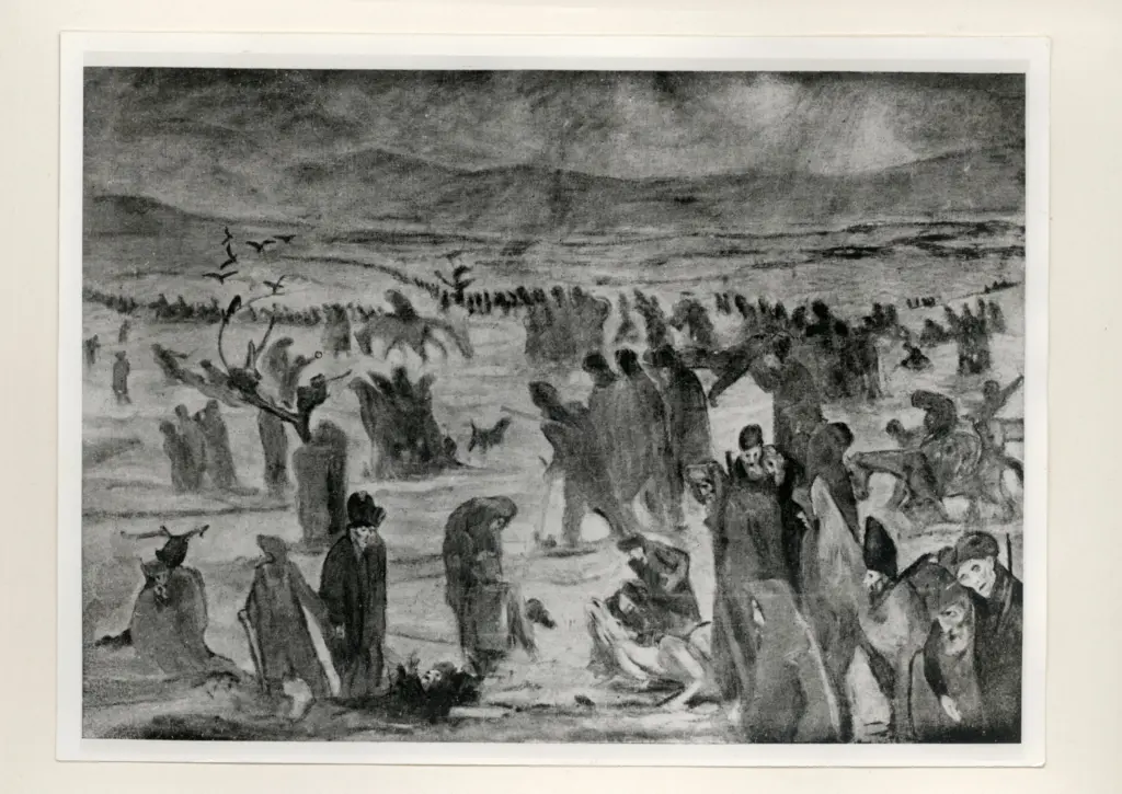 Anonimo , Carpi, Aldo - sec. XX - Il fango- ritrata serba , fronte