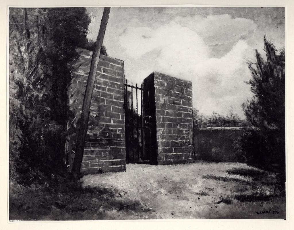 Giacomelli , Carrà, Carlo - sec. XX - Il cancello