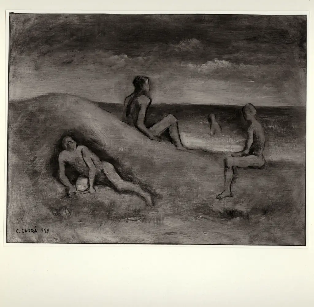 Giacomelli , Carrà, Carlo - sec. XX - Ragazzi al mare , fronte