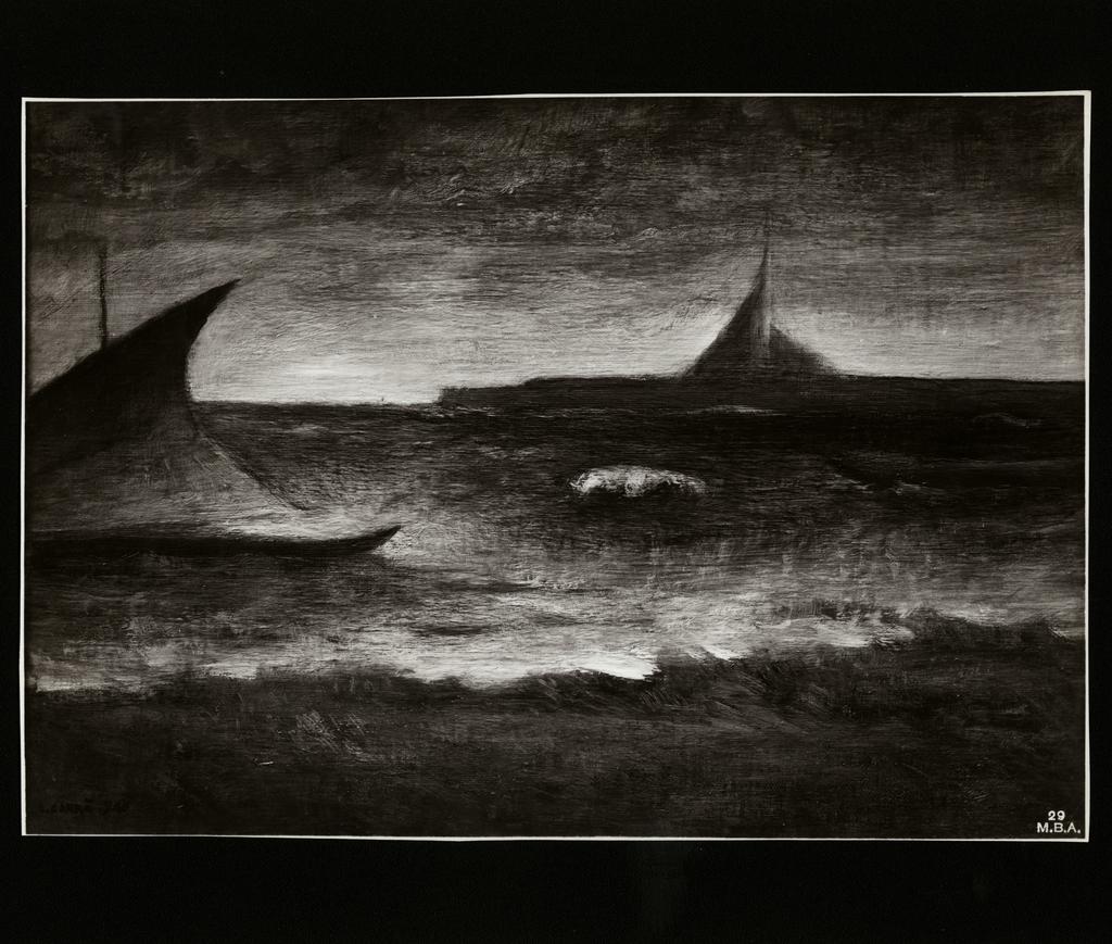Anonimo , Carrà, Carlo - sec. XX - Tramonto sul mare , fronte