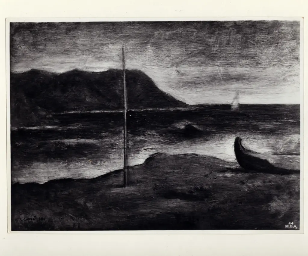 Anonimo , Carr&agrave;, Carlo - sec. XX - Marina , fronte