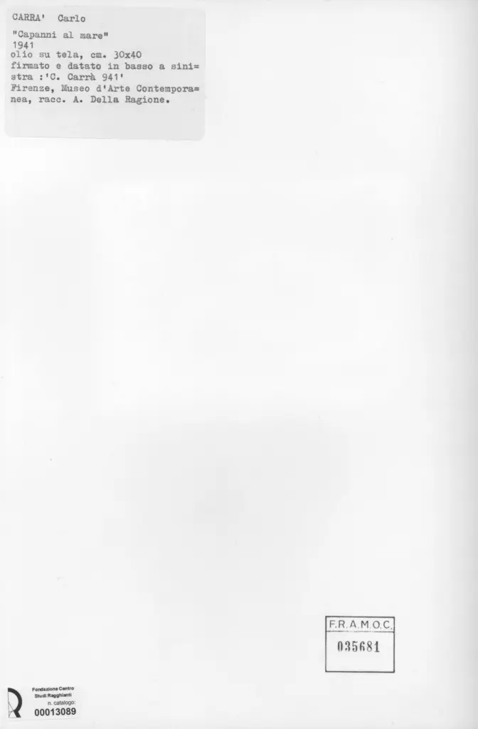 Carr&agrave;, Carlo - sec. XX , retro