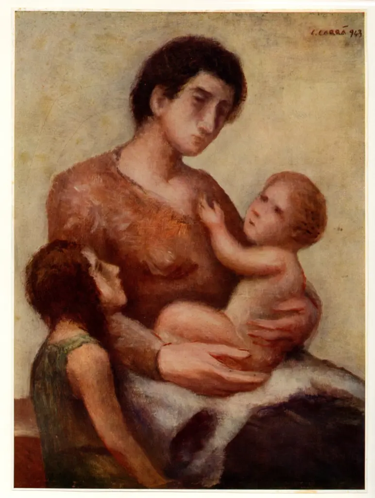 Anonimo , Carrà, Carlo - sec. XX - Maternità , fronte