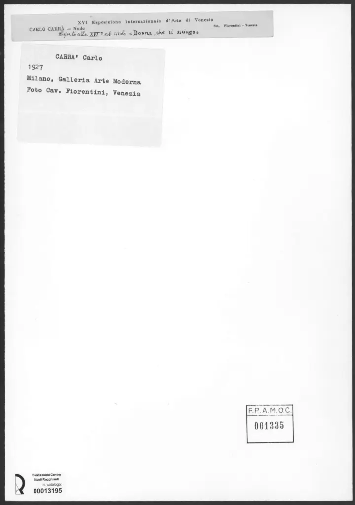 Fiorentini , Carr&agrave;, Carlo - sec. XX , retro