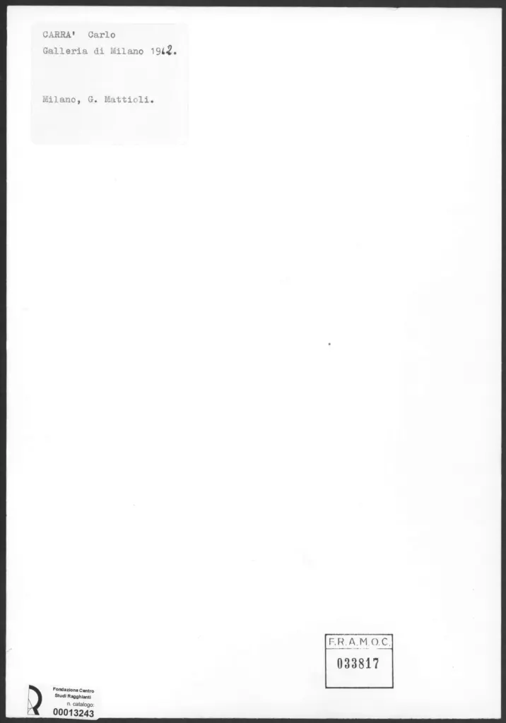 Anonimo , Carr&agrave;, Carlo - sec. XX - Composizione astratta , retro