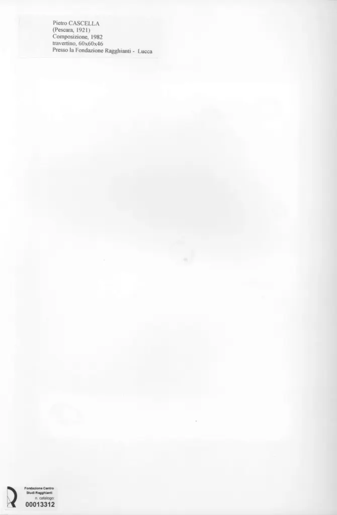 Anonimo , Cascella, Pietro - sec. XX - Composizione , retro