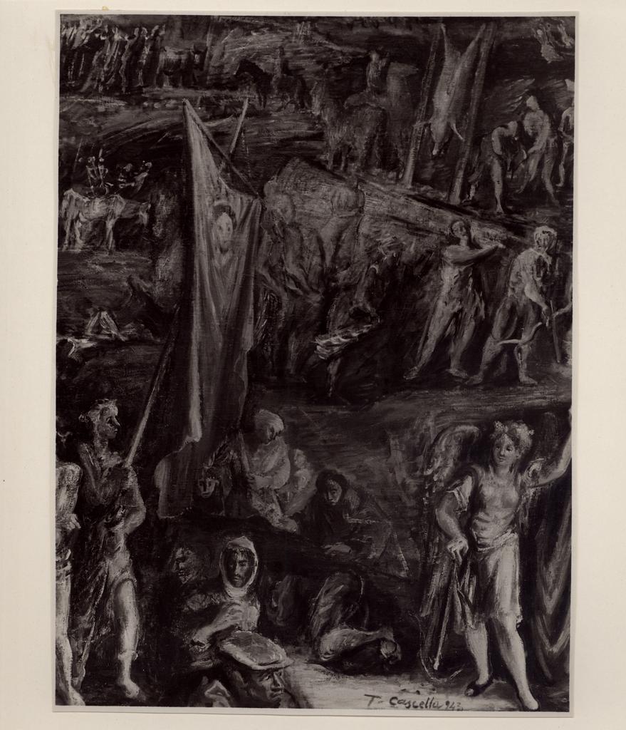 Giacomelli , Cascella, Tommaso - sec. XX - Festa Abruzzese , fronte