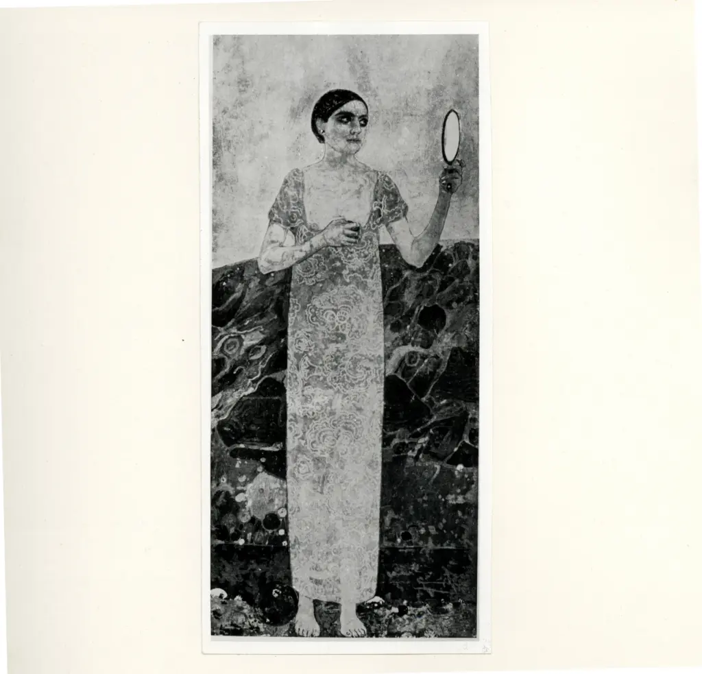 Anonimo , Casorati, Felice - sec. XX - Donna con lo specchio , fronte