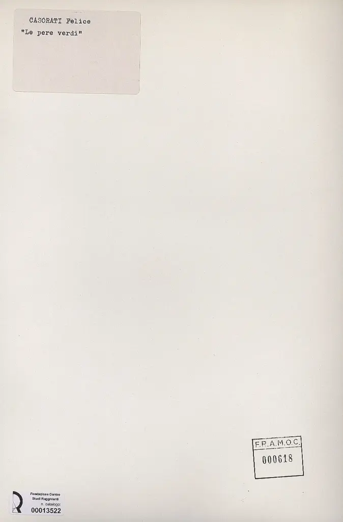 Anonimo , Casorati, Felice - - , retro