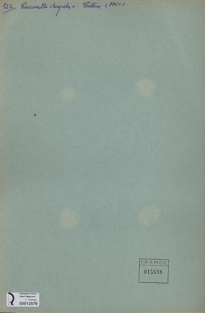 Anonimo , Cassanello, Angiola - sec. XX - Collina , retro