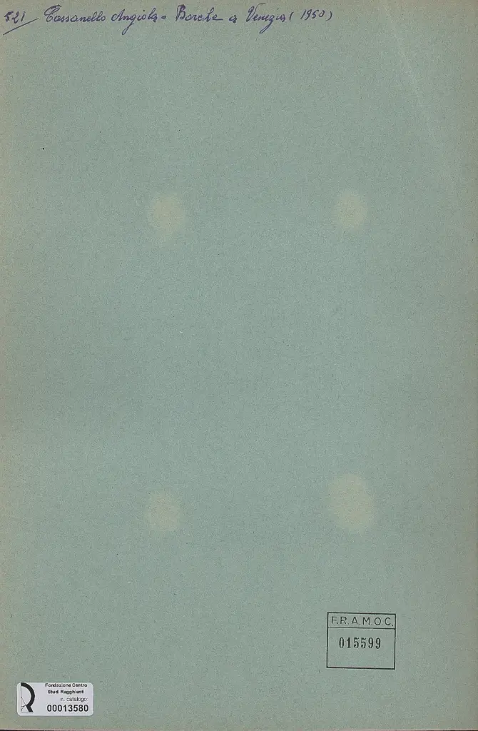 Anonimo , Cassanello, Angiola - sec. XX - Barche a Venezia , retro