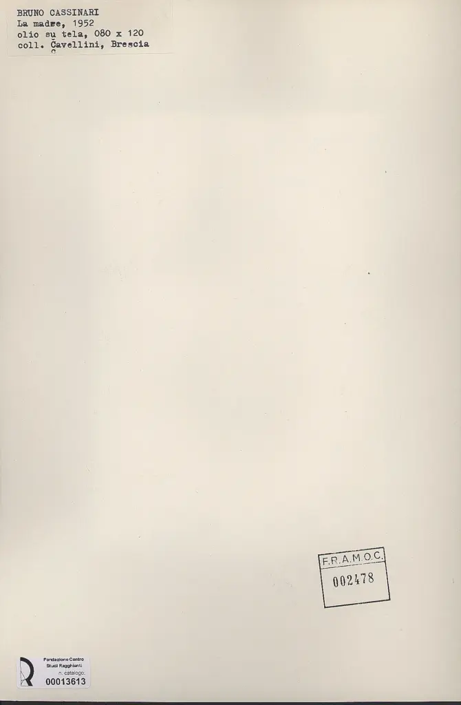 Anonimo, Anonimo , Cassinari, Bruno - sec. XX - , retro