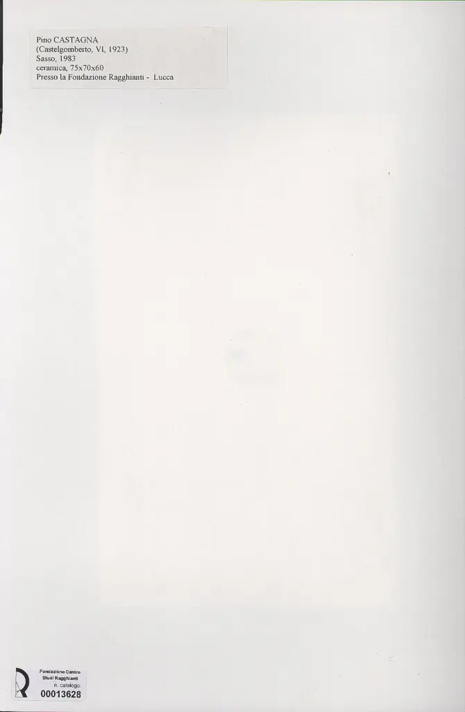 Anonimo , Castagna, Pino - sec. XX - Sasso , retro