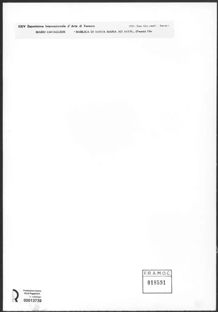 Giacomelli, Anonimo, Anonimo , retro