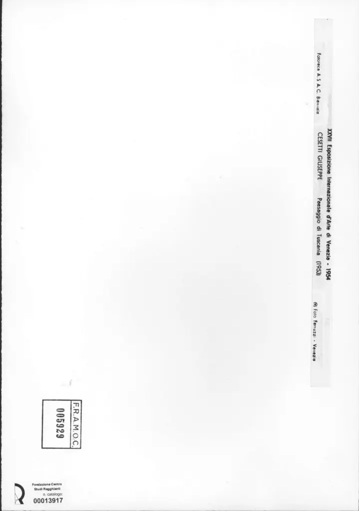 Fotografia Ferruzzi , Cesetti, Giuseppe - sec. XX - Paesaggio di Tuscania , retro