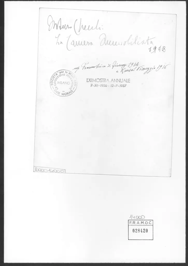 Anonimo , Checchi, Arturo - sec. XX - La camera ammobiliata , retro