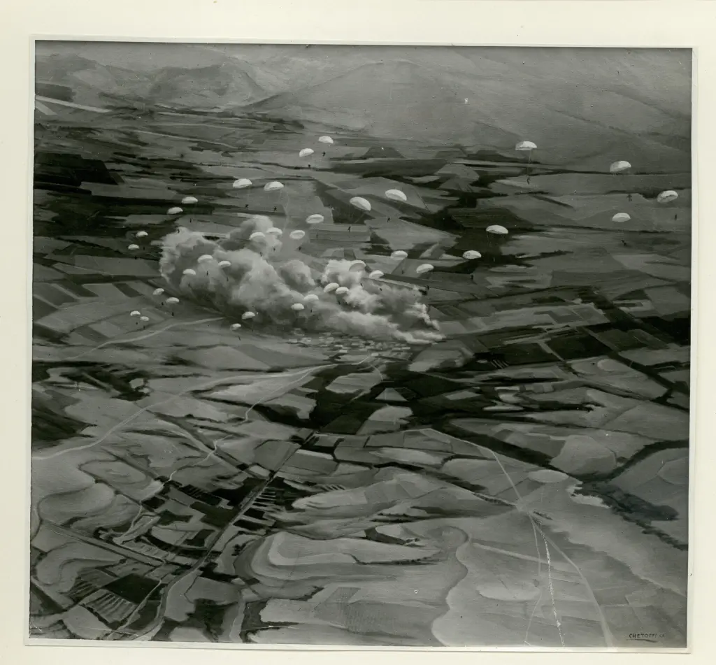 Chetoffi, Giovanni , Attaccano i paracadutisti