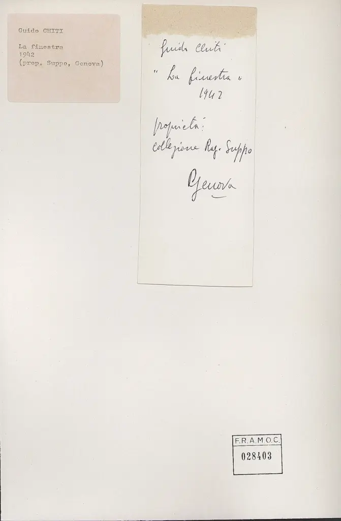 Anonimo , Chiti, Guido - sec. XX , retro