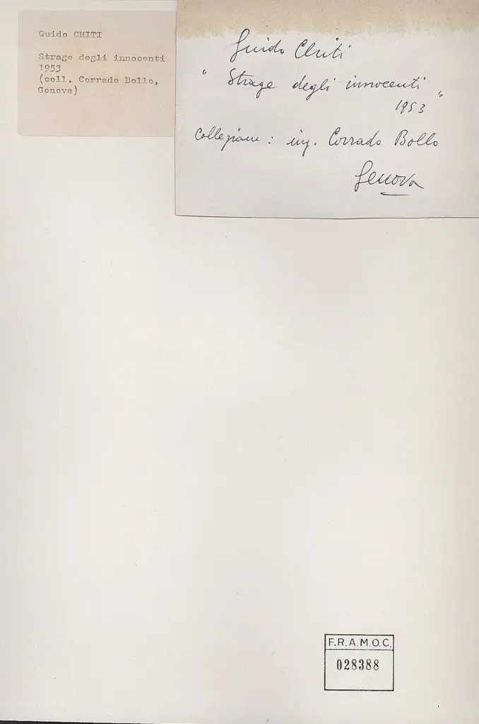 Anonimo , Chiti, Guido - sec. XX , retro