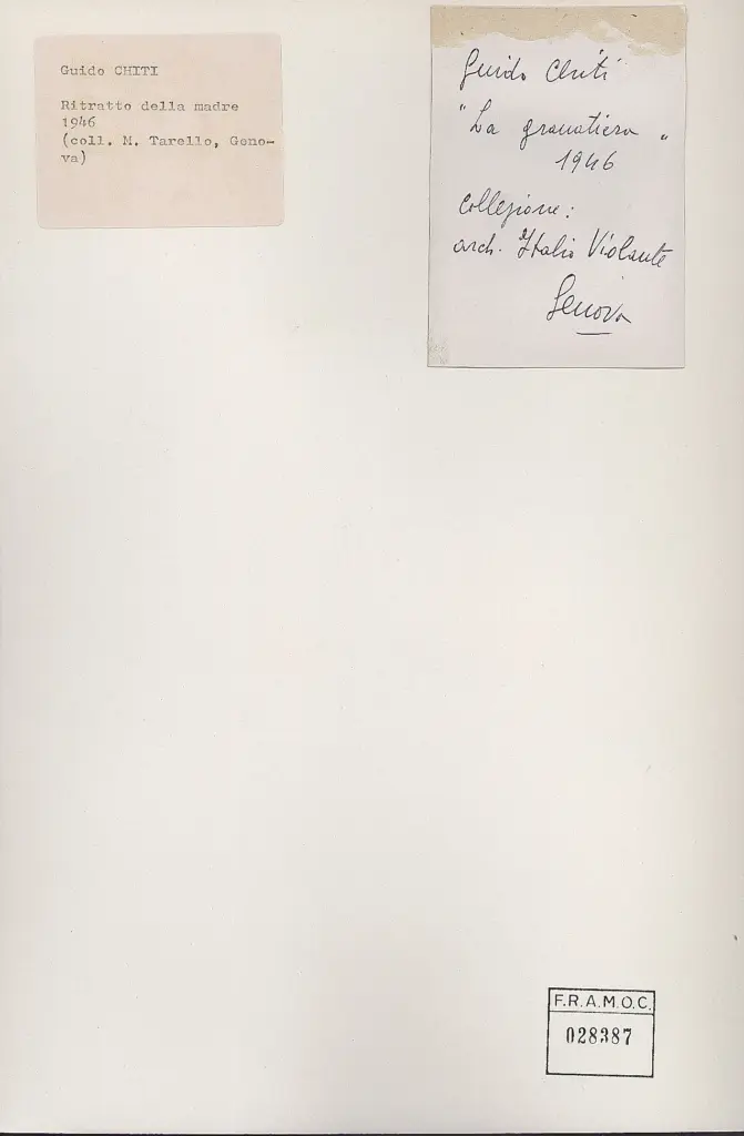 Anonimo , Chiti, Guido - sec. XX - , retro