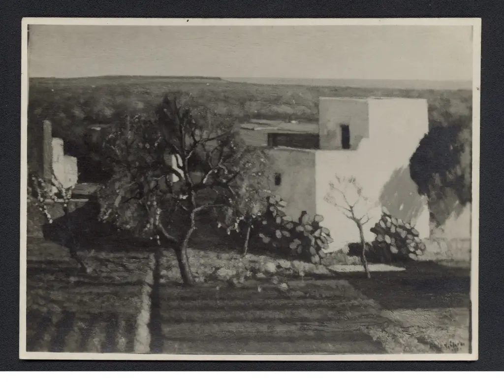 Anonimo , Ciardo, Vincenzo - sec. XX - Paesaggio di Gagliano , fronte