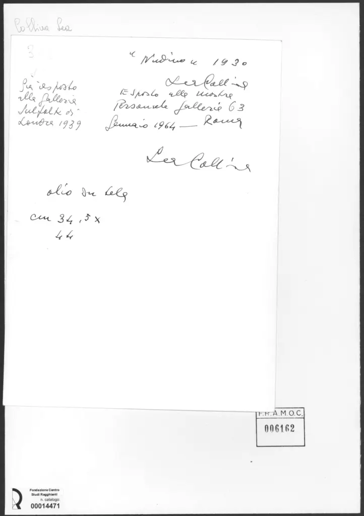 Anonimo , Colliva, Lea - sec. XX - Nudino , retro