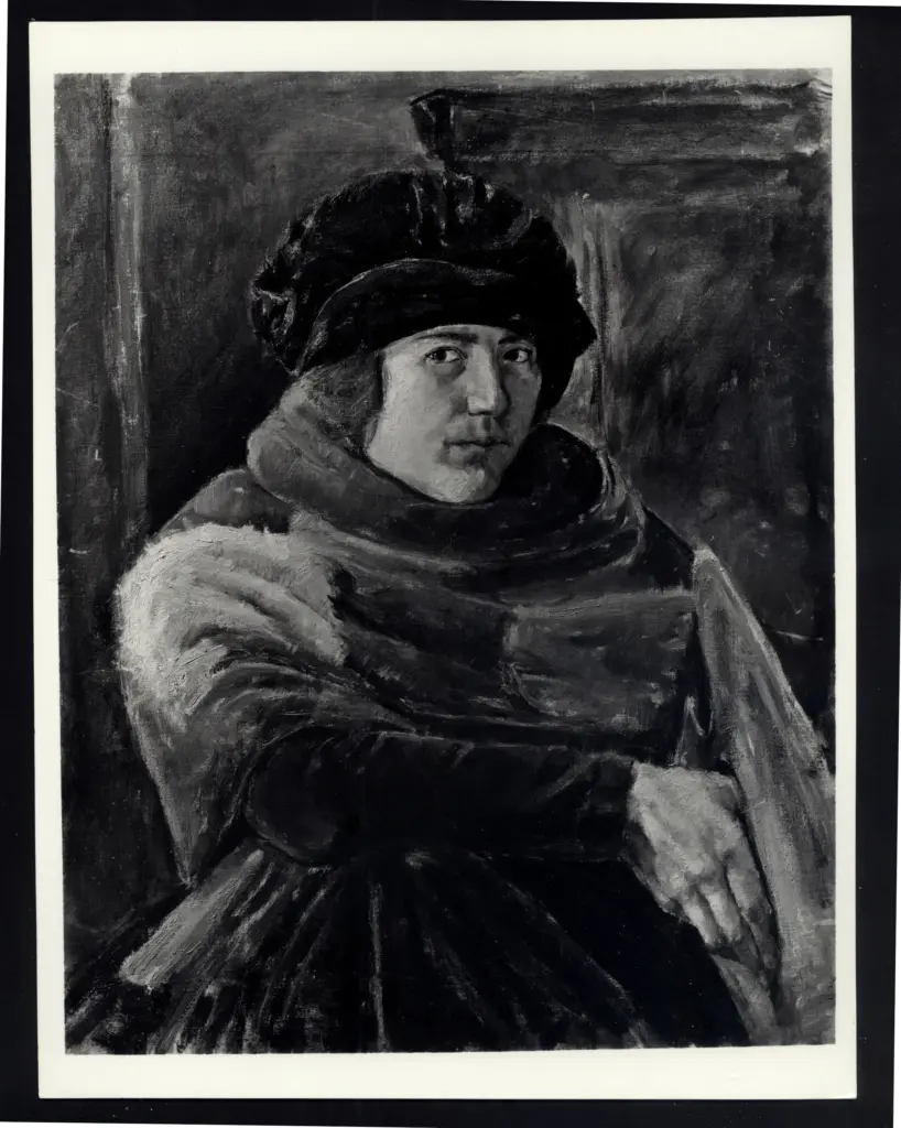 Anonimo , Colliva, Lea - sec. XX - Autoritratto con lo scialle , fronte