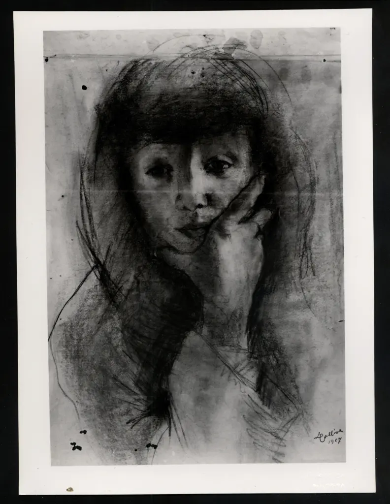 Fototecnica Bolognese , Colliva, Lea - sec. XX - Autoritratto con i capelli sciolti , fronte