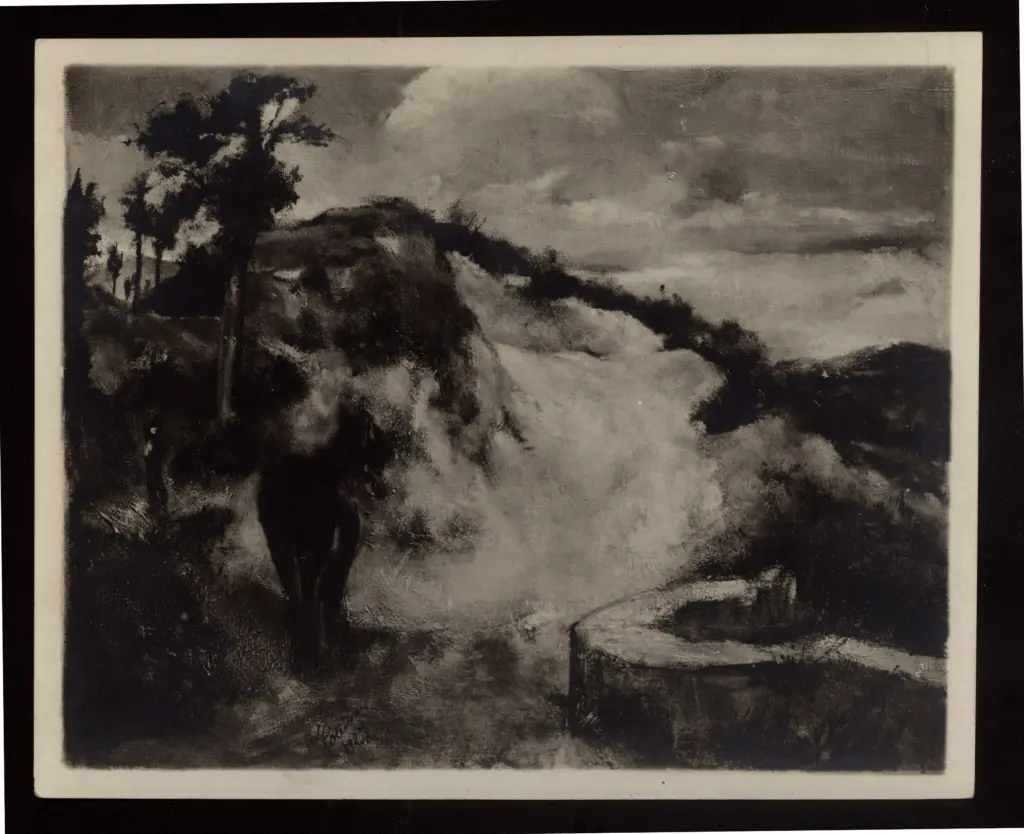 Anonimo , Colliva, Lea - sec. XX - Paesaggio , fronte