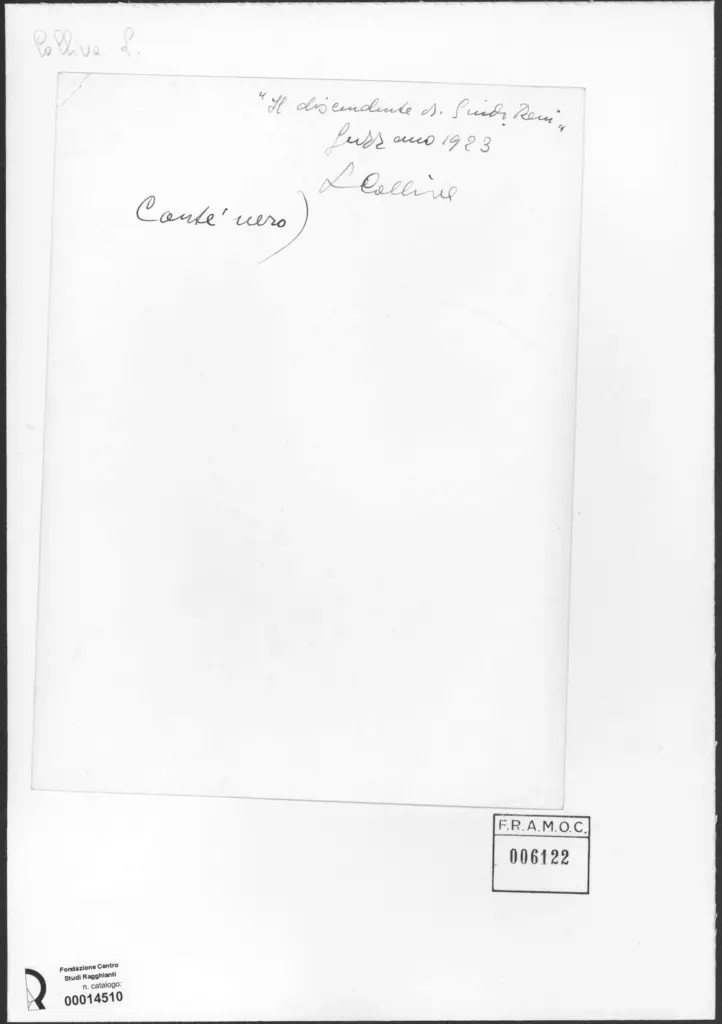 Anonimo , Colliva, Lea - sec. XX - Il discendente di Guido Reni , retro