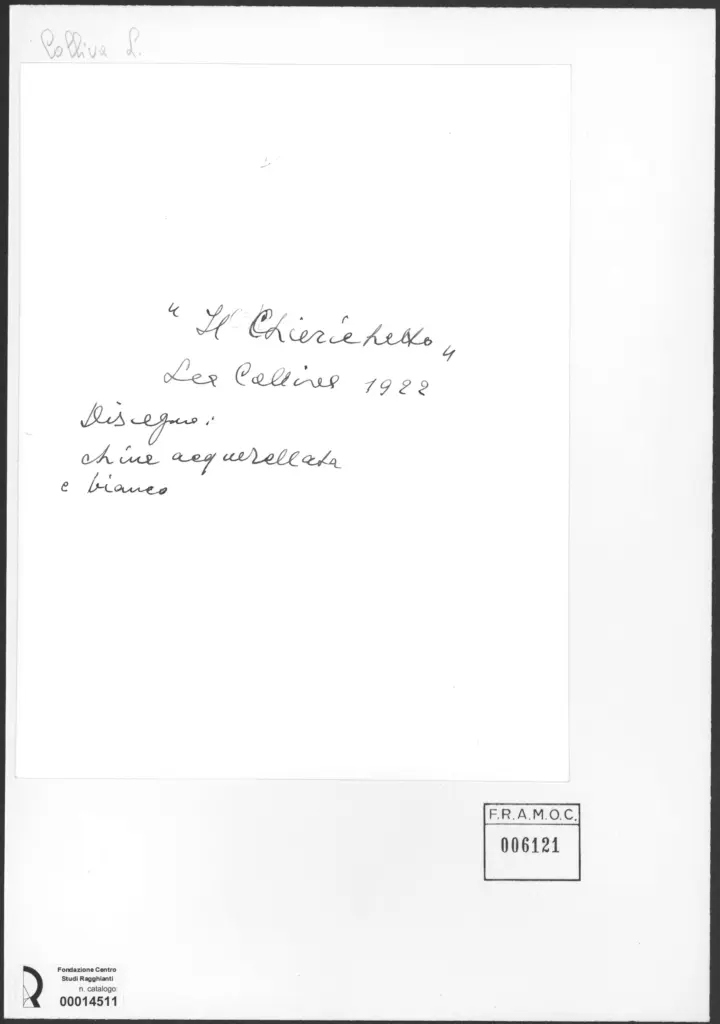 Fototecnica Bolognese , Colliva, Lea - sec. XX - Il chierichetto , retro